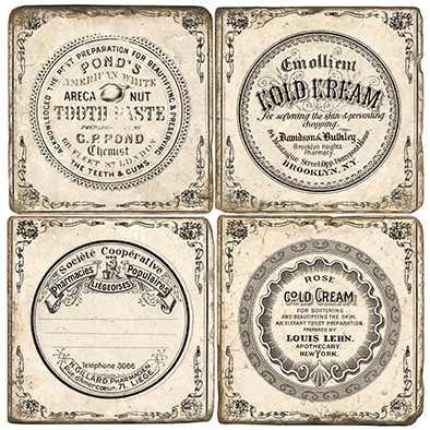 B&W Apothecary Set.  Handcrafted Marble Giftware by Studio Vertu.