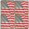 American Flag coaster set. Handcrafted marble giftware by Studio Vertu.