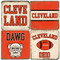 Cleveland Ohio Coaster Set.  Handmade Marble Giftware by Studio Vertu.
