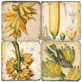 Banana Coaster Set. Handmade Marble Giftware by Studio Vertu.