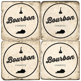 Bourbon Country Coaster Set. Handcrafted Marble Giftware by Studio Vertu.