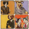 Drinking Buddies Animal Coaster Set. Handcrafted Marble Giftware by Studio Vertu.