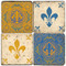 Antique Fleur De Lis Coaster Set. Handcrafted Marble Giftware by Studio Vertu.