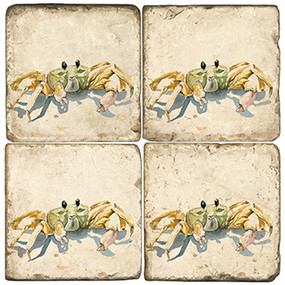 Illustrated Animal Coaster Set. Licensed artwork by Cards for Canines. Handcrafted Marble Giftware by Studio Vertu.