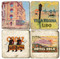 Vintage Italy Hotel Coaster Set. Handmade Marble Giftware by Studio Vertu