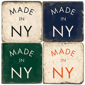 New York City Coaster Set. Handcrafted Marble Giftware by Studio Vertu.