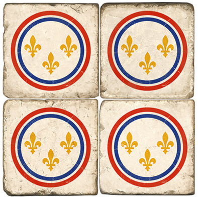 New Orleans Coaster Set.  Handmade Marble Giftware by Studio Vertu.