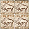 Wild Buffalo Coaster Set.  Genuine Once Blind Studio licensed images. Handcrafted Marble Giftware by Studio Vertu.