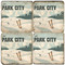 Park City Ski Coaster Set. Handcrafted Marble Giftware by Studio Vertu.
