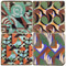 Geometric tile coaster set. Handcrafted Marble Giftware by Studio Vertu.