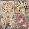 Floral Pattern Coaster Set.  Hand Made Marble Giftware by Studio Vertu.