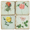 Floral Collage Coaster Set. Handcrafted Marble Giftware by Studio Vertu.