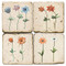 Floral Collage Coaster Set. Handcrafted Marble Giftware by Studio Vertu.