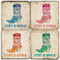 Western Themed Coaster Set. Handcrafted Marble Giftware by Studio Vertu.