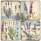 Lavender Coaster Set. Handmade Marble Giftware by Studio Vertu.