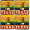Texas Lone Star coaster set. Handmade Marble Giftware by Studio Vertu.