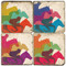 Kentucky Derby Themed Coaster Set. Handcrafted Marble Giftware by Studio Vertu.