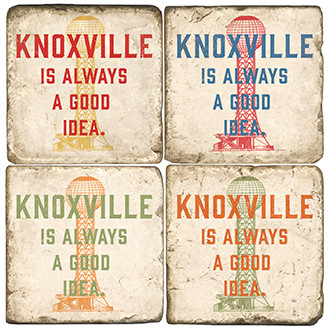 Knoxville Tennessee Coaster Set.  Handmade Marble Giftware by Studio Vertu.