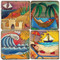 Sticks Beach Landscapes Coaster Set. Handcrafted Marble Giftware by Studio Vertu.