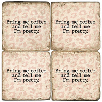 Pattern quote Coaster Set. Handmade Marble Giftware by Studio Vertu.