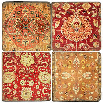 Indian Agra Coaster set. Studio Vertu fine marble coasters.