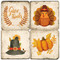Thanksgiving Coaster Set. Handmade Marble Giftware by Studio Vertu