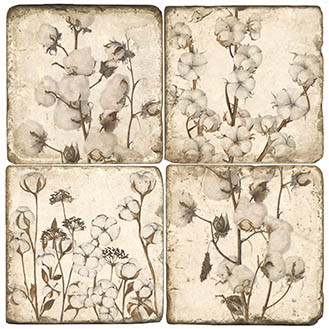 Cotton Coaster Set. Handmade Marble Giftware by Studio Vertu.