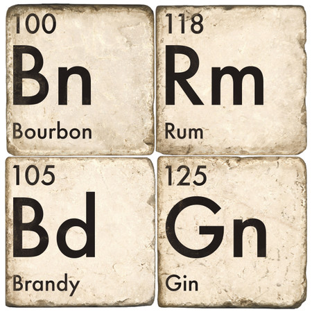 Drinking Elements Coaster Set. Handcrafted Marble Giftware by Studio Vertu.