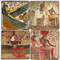 Egyptian gods Coaster Set. Handcrafted Marble Giftware by Studio Vertu. 