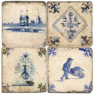 Delft Coaster Set. Handcrafted Marble Giftware by Studio Vertu.