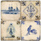 Delft Coaster Set. Handcrafted Marble Giftware by Studio Vertu.