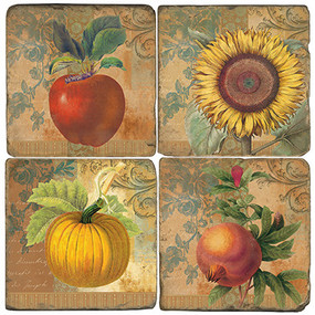 Fall Inspired Coaster Set. Handcrafted Marble Giftware by Studio Vertu.