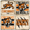 Cincinnati Bengals Football Themed Coaster Set.  Handmade Marble Giftware by Studio Vertu.