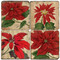 Poinsettia Botanical Coaster Set. Handcrafted Marble Giftware by Studio Vertu.