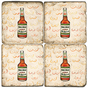 Heaven Hill Bourbon Coaster Set. Handcrafted Marble giftware by Studio Vertu.