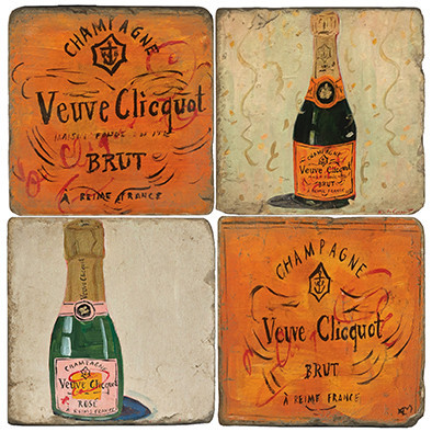 Champagne Coaster Set. Handcrafted Marble Giftware by Studio Vertu.