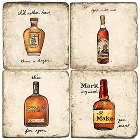 Bourbon Coaster Set. Handcrafted Marble giftware by Studio Vertu.