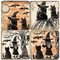 Halloween Coaster Set. Handcrafted Marble Giftware by Studio Vertu.