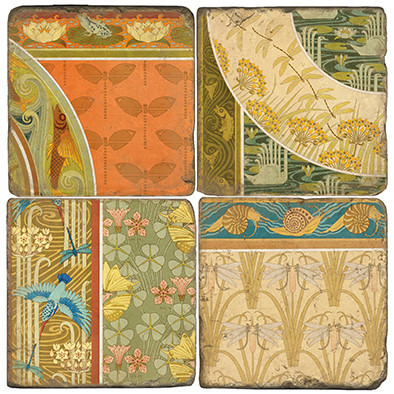Dragonfly coaster set. Handcrafted Marble Giftware by Studio Vertu.