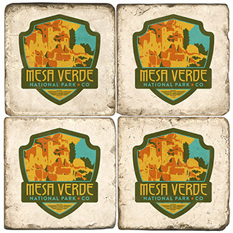 Mesa Verde National Park Coaster Set. License artwork by Anderson Design Group.