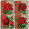 Red rose coaster set. Handcrafted Marble Giftware by Studio Vertu.