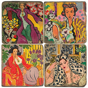 Colorful painting of women by Matisse. Handcrafted marble giftware by Studio Vertu.