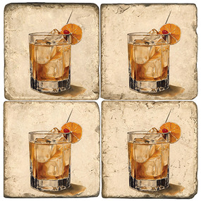 Old Fashioned Cocktail. Handcrafted marble giftware by Studio Vertu.