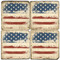 American Flag coaster set. Handcrafted marble giftware by Studio Vertu.