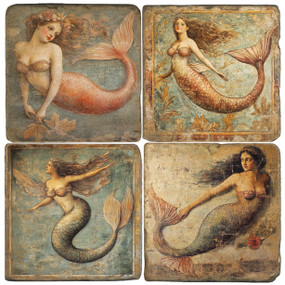 Mermaid Coaster Set. Handcrafted by Studio Vertu.