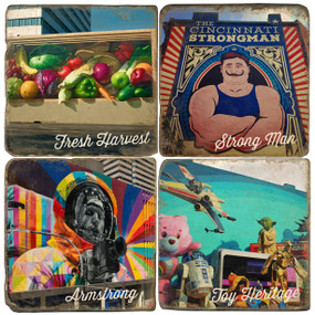 Cincinnati mural coaster set. 