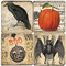 Halloween Coaster Set. Handcrafted Marble Giftware by Studio Vertu.