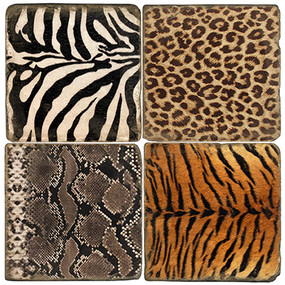 Animal Print Coaster Set