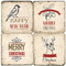 Winter Holiday Coaster Set.  Handcrafted Marble Giftware by Studio Vertu.