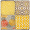 Colorful yellow coaster set. Handcrafted marble giftware by Studio Vertu.